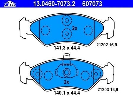 ATE Bremsbeläge vorne FORD FIESTA III (GFJ) ohne SCS