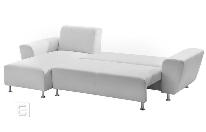 NEU* DESIGN ECKSOFA COUCH LONGCHAIR SCHLAFSOFA SILBER