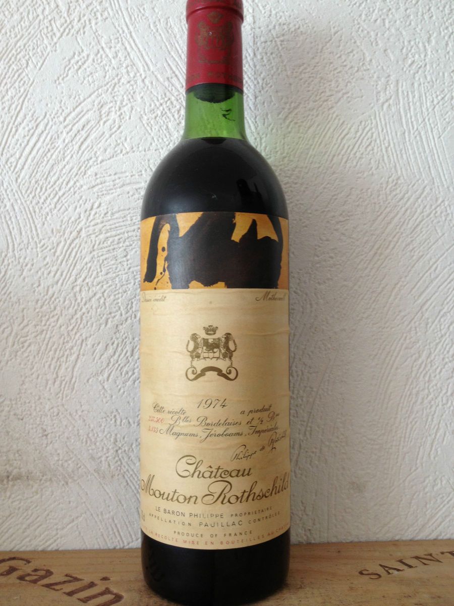 Chateau Mouton Rothschild 1974 1er Grand Cru Classe  Pauillac  GCC