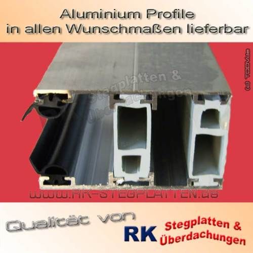 Thermo Verlegeprofil für Stegplatten (Glas), Rand, wD