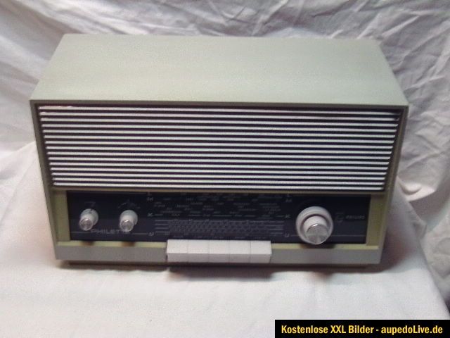 Röhrenradio Philips PHILETTA 12RB273 Radio Design hellblau grau