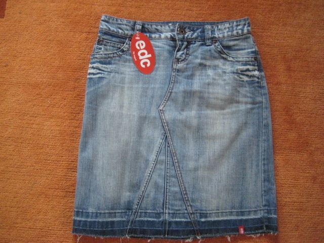 edc by Esprit Jeansrock Rock super zu Stiefeln knielang NEU