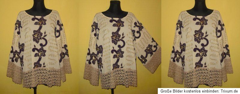 Afrikanische Bluse Ethno Boho Exotisch XXXL