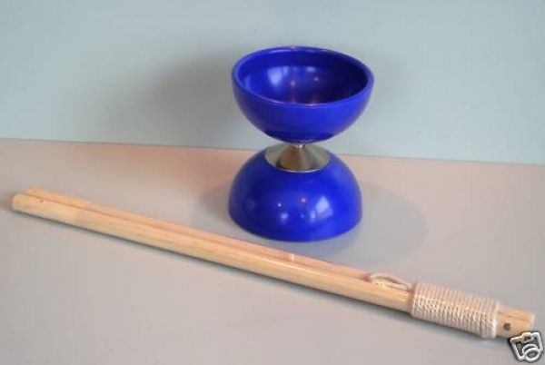 Diabolo blau Jonglieren Jonglage Kunststoff