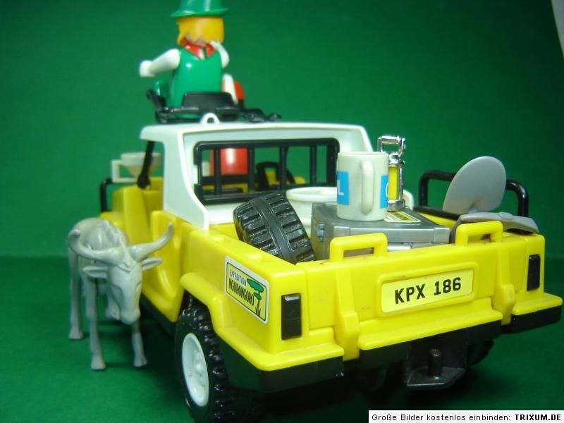 Playmobil 3528 Klicky 80er Jahre Ngorongoro Safari Jeep 2 Figuren on