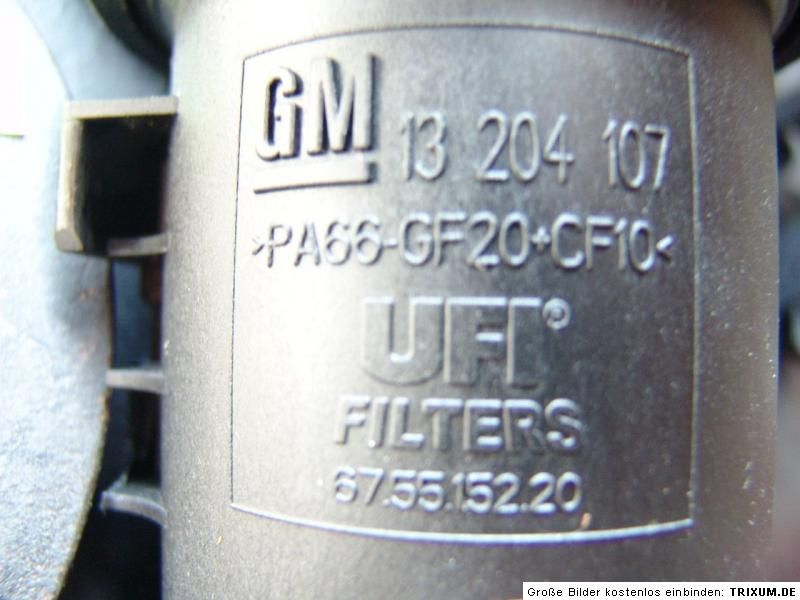 Opel 1,9 CDTI Z19DTH Kraftstofffilter Gehäuse 13204107