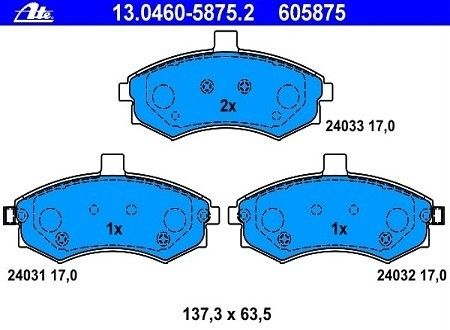 ATE Bremsbelagsatz 13.0460 5875.2 vorne HYUNDAI