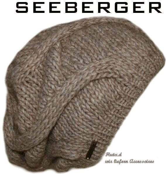 Seeberger Mütze Strickmütze Slouch Vintage Longbeanie