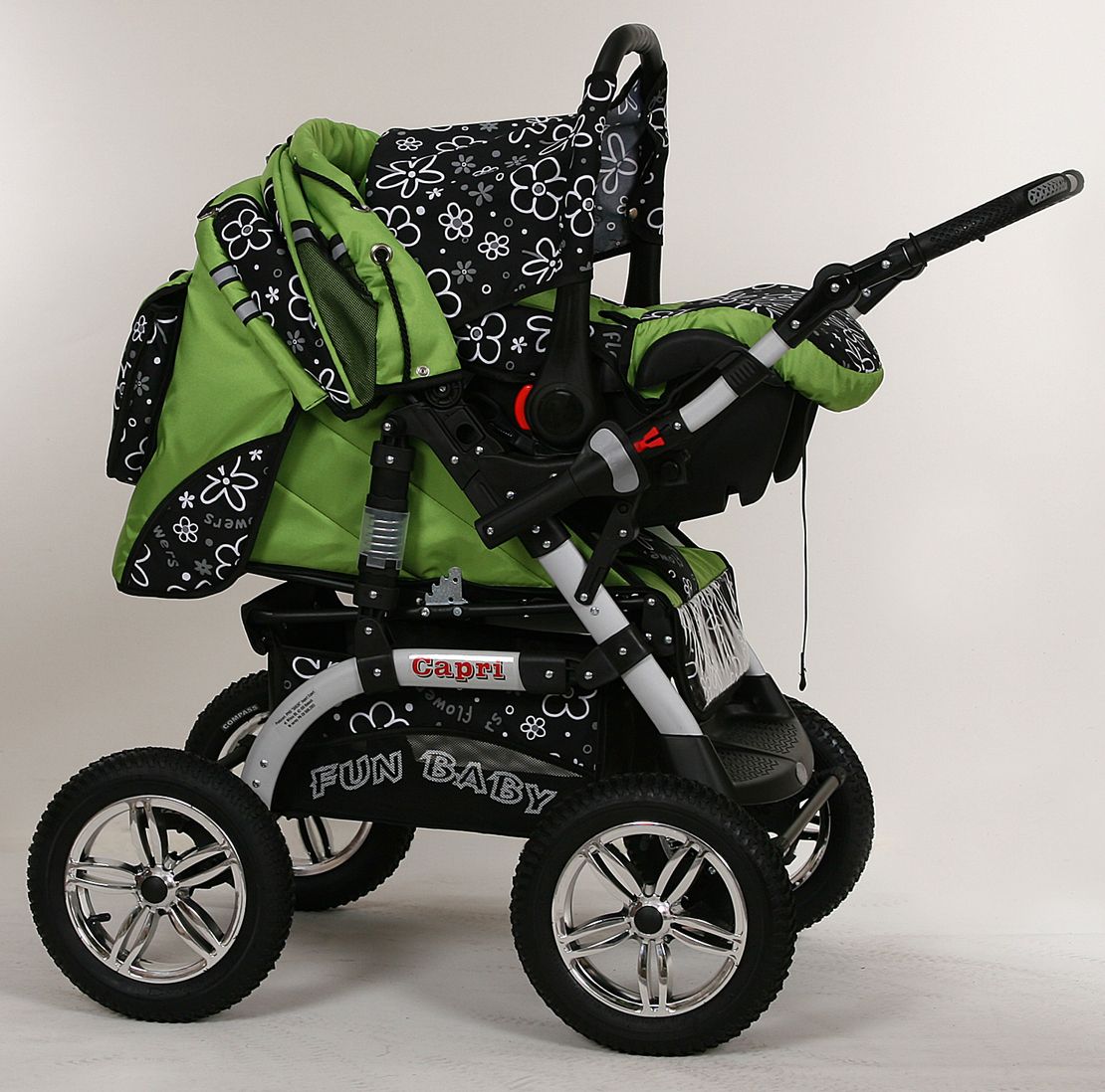 Kombi Kinderwagen CAPRI +Babyschale Autositz +Tragetasche +Frabwahl