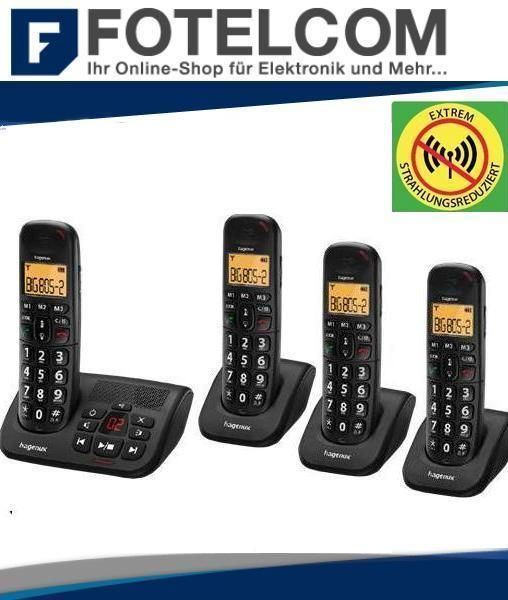 Hagenuk BIG 805   4 Quatro Dect GAP Telefon Seniorentelefon