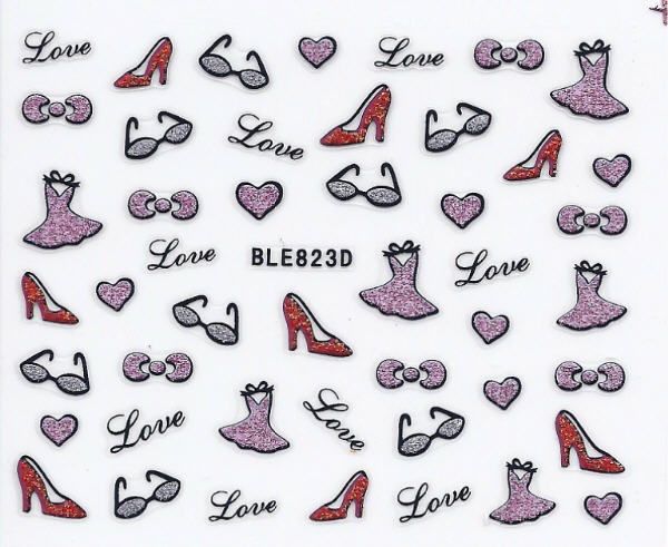 Nagelsticker Stiletto´s in Love,selbstklebend, 823D