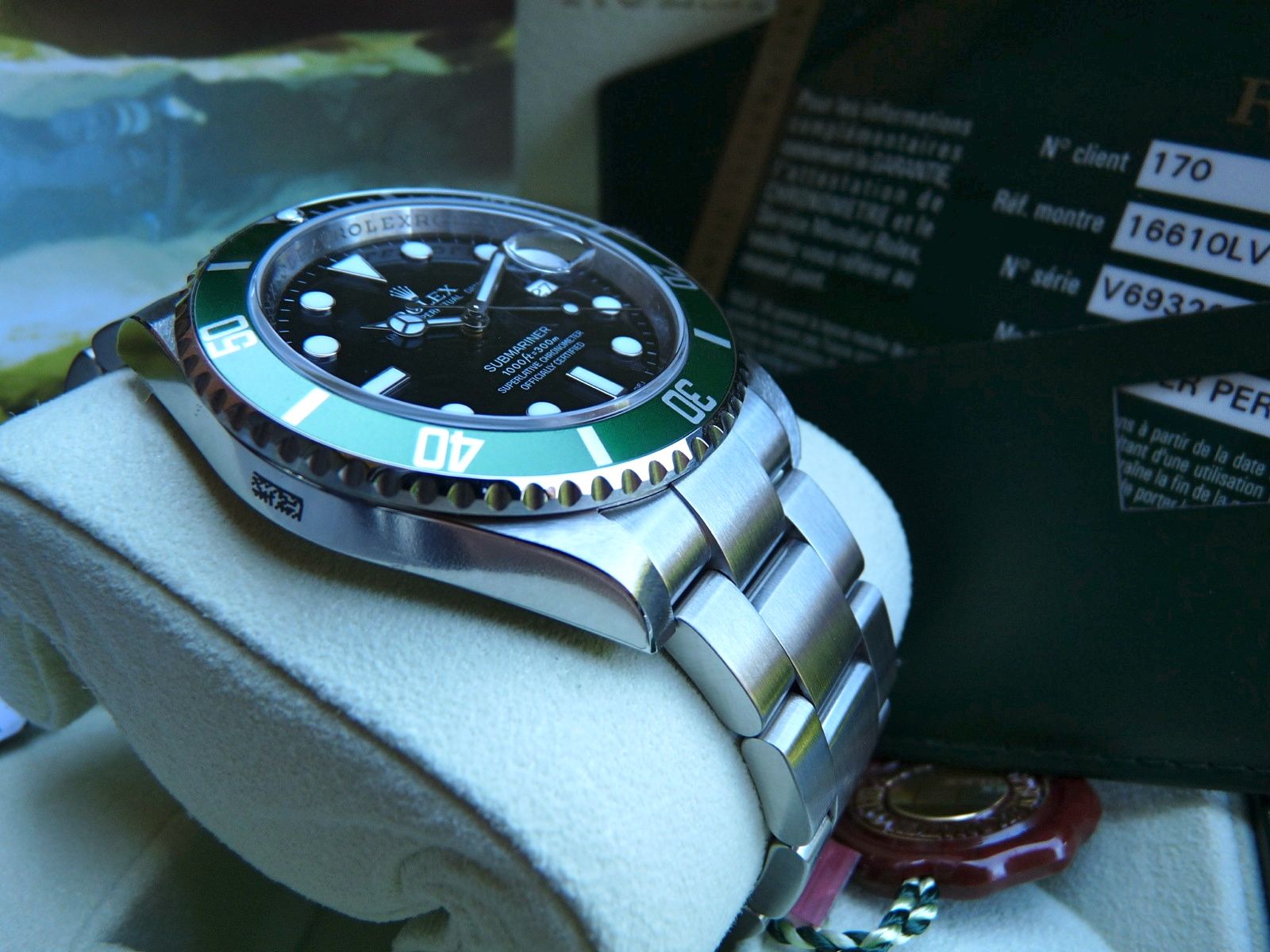 Rolex Submariner Date Lunette Verde Ref.16610LV   NOS   Nagelneu