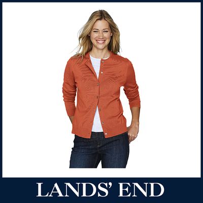 LANDS END Damen Feinstrick Cardigan Strickjacke *Sale*