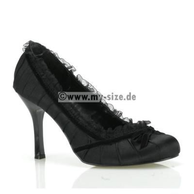 Pumps Satin schwarz 36   42