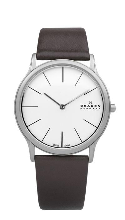 Skagen Denmark Uhr Herrenuhr 858XLSLD # neu Lederbanduhr