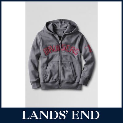 LANDS` END Jungen Kapuzenjacke Sweatjacke Zipper Jacke