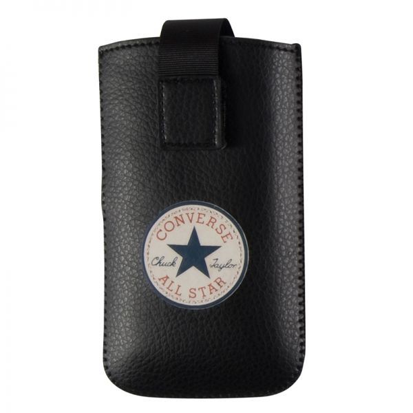 Converse Allstars schwarz L Handytasche Etui Case Lederhuelle Samsung