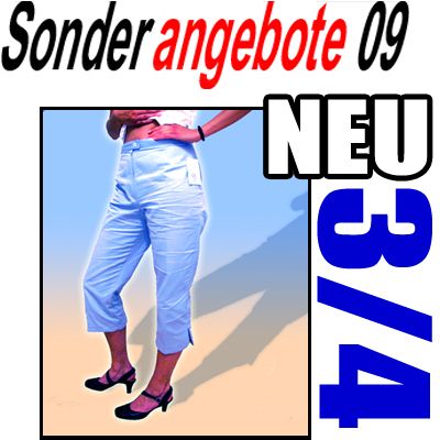 Modisch elegante 3/4 Hose Größe 36 38 40 42 44 46 48 50