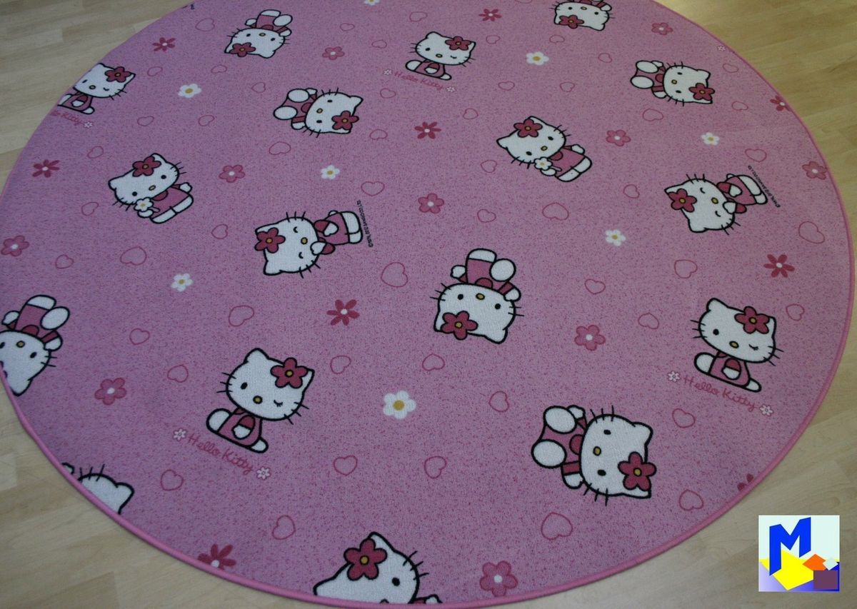 HELLO KITTY Sanrio Teppich Rund NEU Durchmesser wählbar