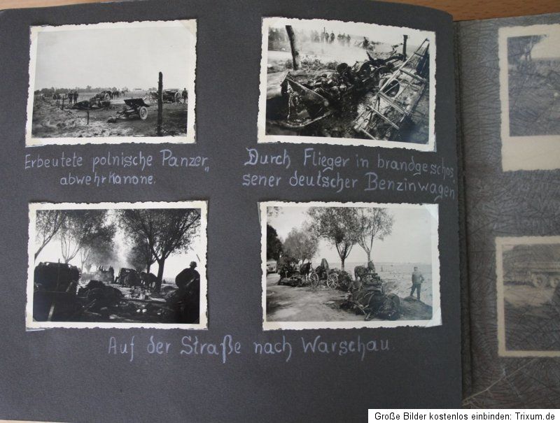 Weltkrieg / WK II KLASSE Fotoalbum Feldzug in Polen