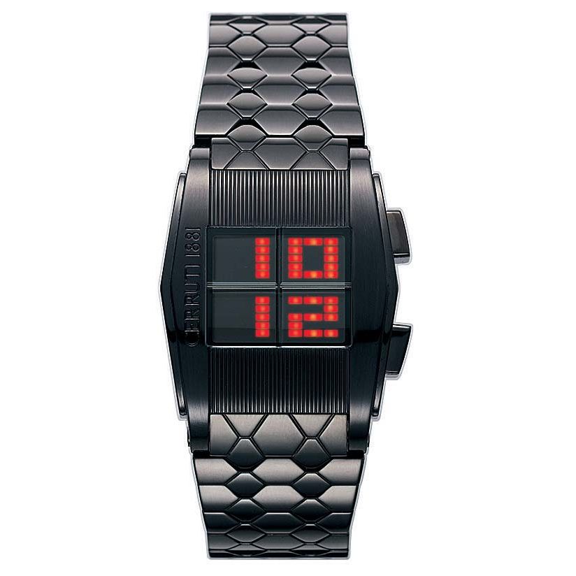 Cerruti 1881 Damen Digital Uhr Armbanduhr UVP €279 LED Edelstahl