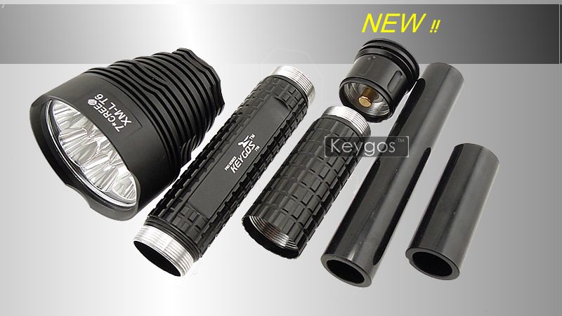 8500Lm 7x CREE XM L XML T6 LED Flashlight Torch KEYGOS 7T6 18650 26650