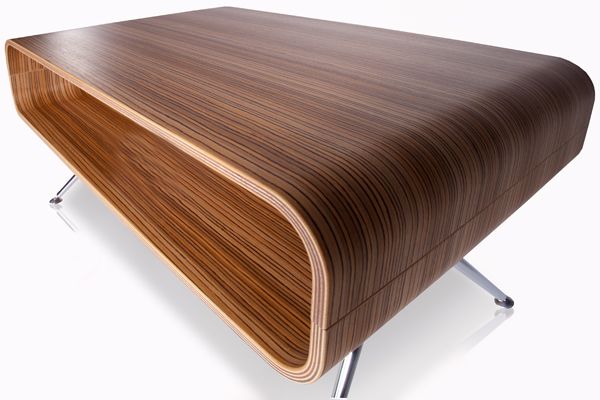 Design TV Tisch Couchtisch Apollo Zebrano Hell TV Board Beistelltisch