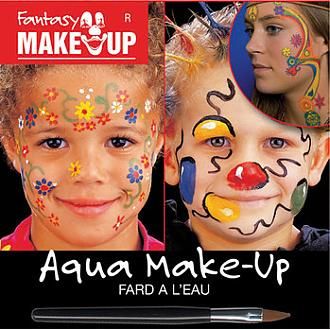 Fantasy Aqua Make Up Blumen + Anleitung ~Karneval~NEU