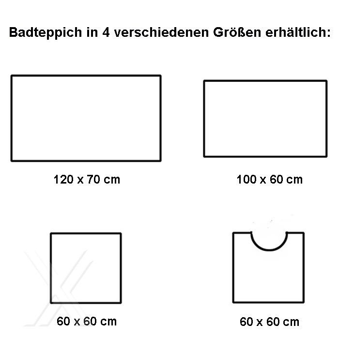 Badteppich Badmatte Bad Vorleger WC Teppich Motiv »Shell« in creme