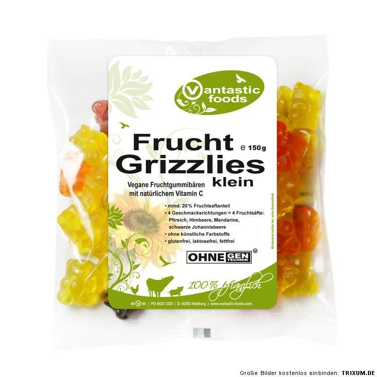 vegane Gummitiere Fruchtgummi ohne Gelatine 4 Sorten Gummibärchen