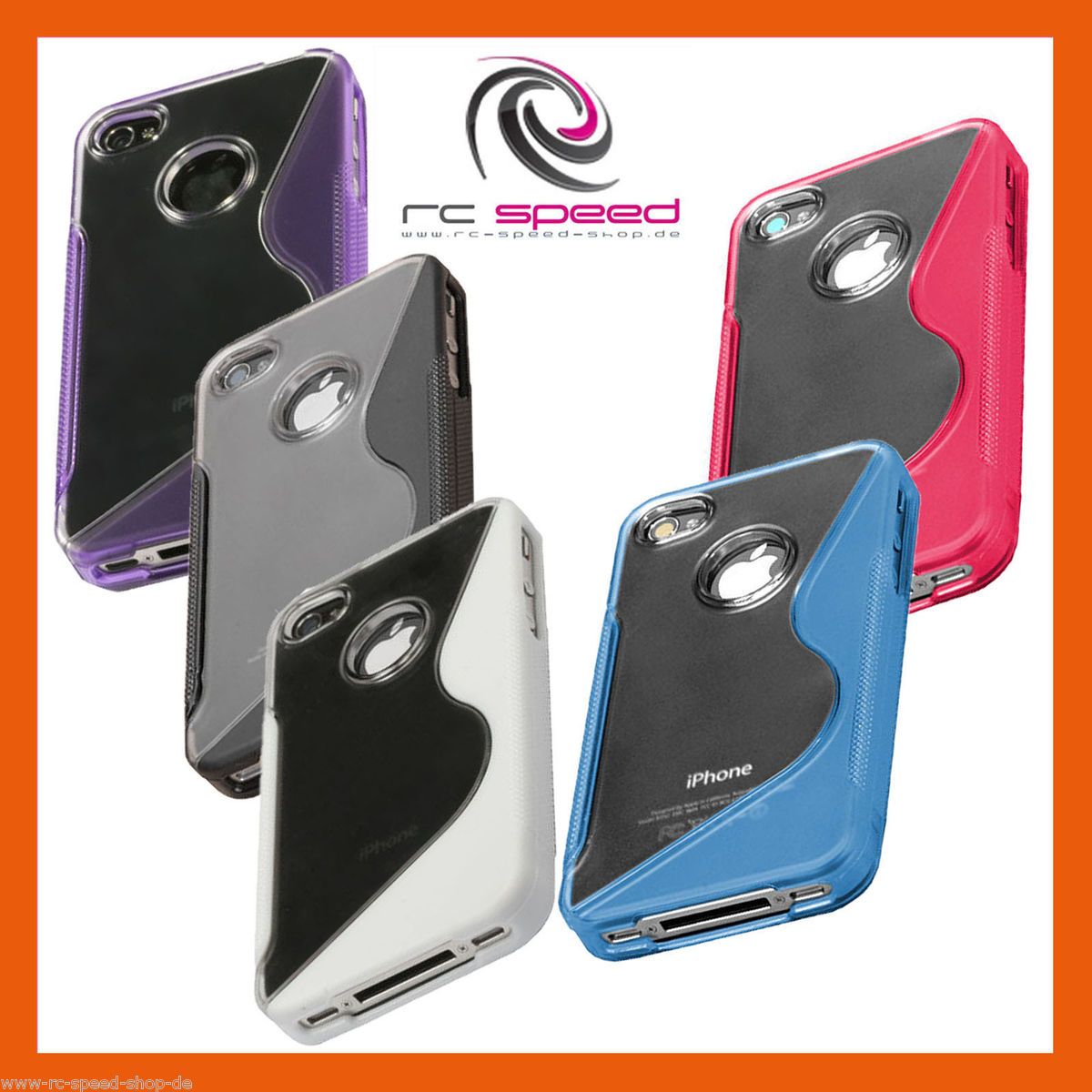 iPhone 4S 4G Bumper Aluknöpfe Silikon Case Schutz Handy Hülle weiss