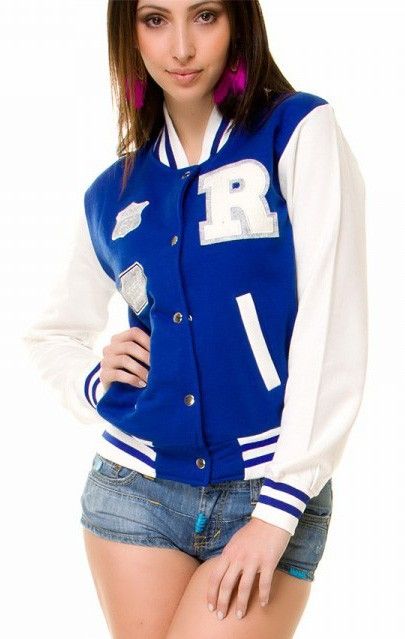 Hot Damen College Jacke Sweat Baseball Urban Jacke 4 Farben Gr. S/M  M