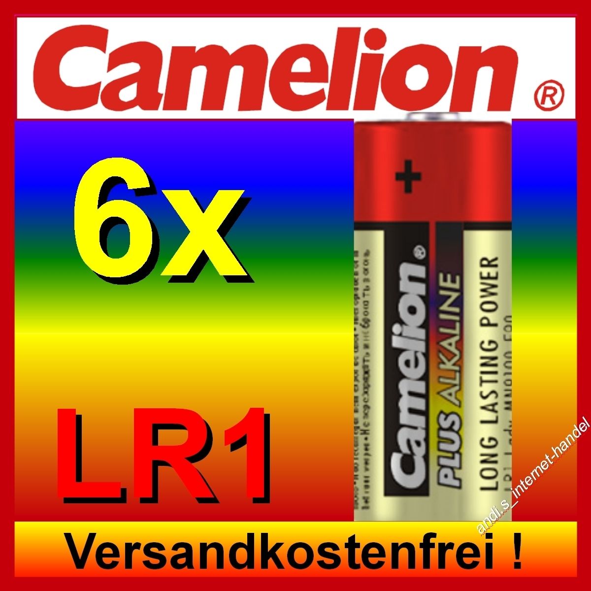 Camelion Lady N LR1 MN9100 4001 E90 AM5 UM5 K1 LK1 910A KN 1,5V