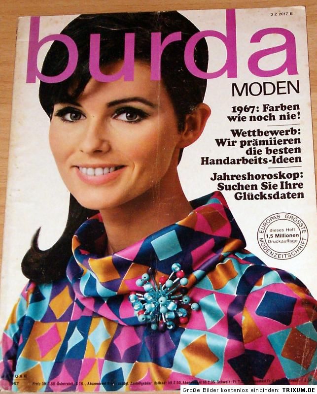 Burda Moden Moden Januar 1967 60 Herbst Modelle