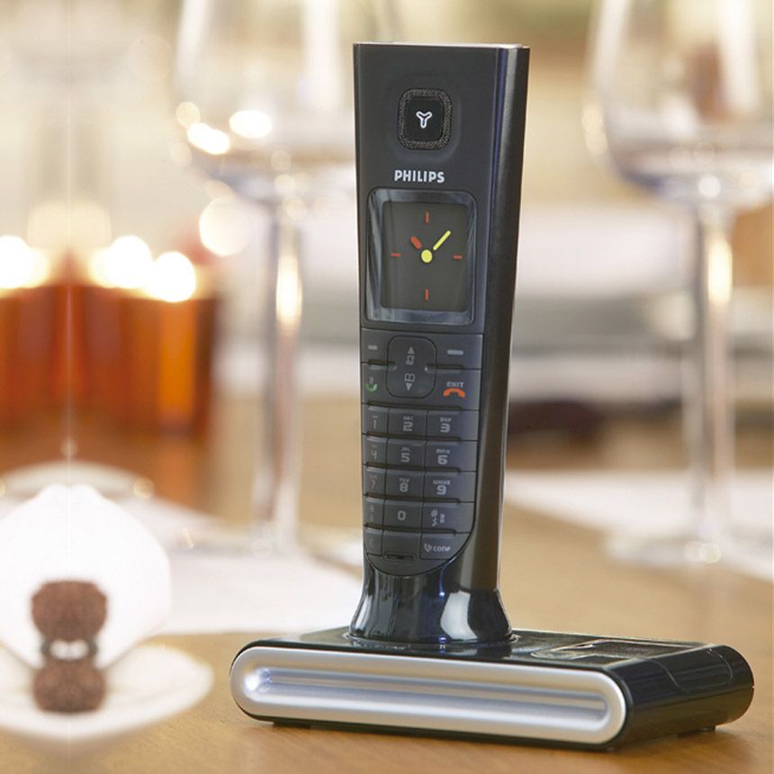 Philips ID937 Edles Design Dect Telefon Anrufbeantworter schwarz