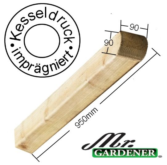 Holzpfosten KDI Vierkantpfosten Holz Pfosten Kantholz Lamellenzaun