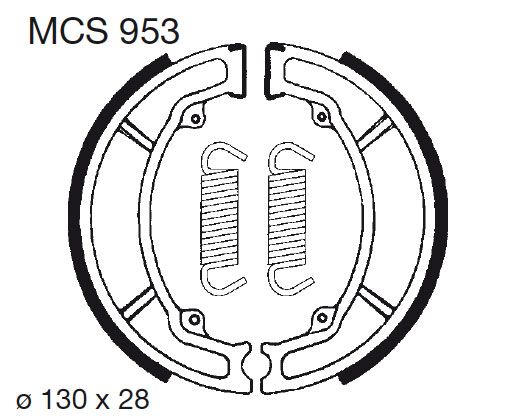 TRW Bremsbelag O Sachs 125 Roadster V2 MCS953