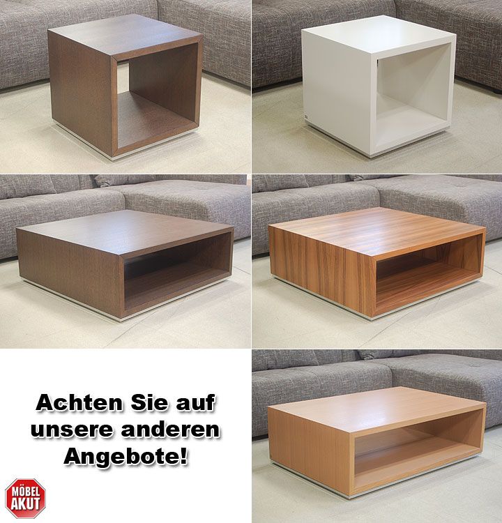 ROLF BENZ, COUCHTISCH, BEISTELLTISCH IN WEIß, BOX 951, 45x45