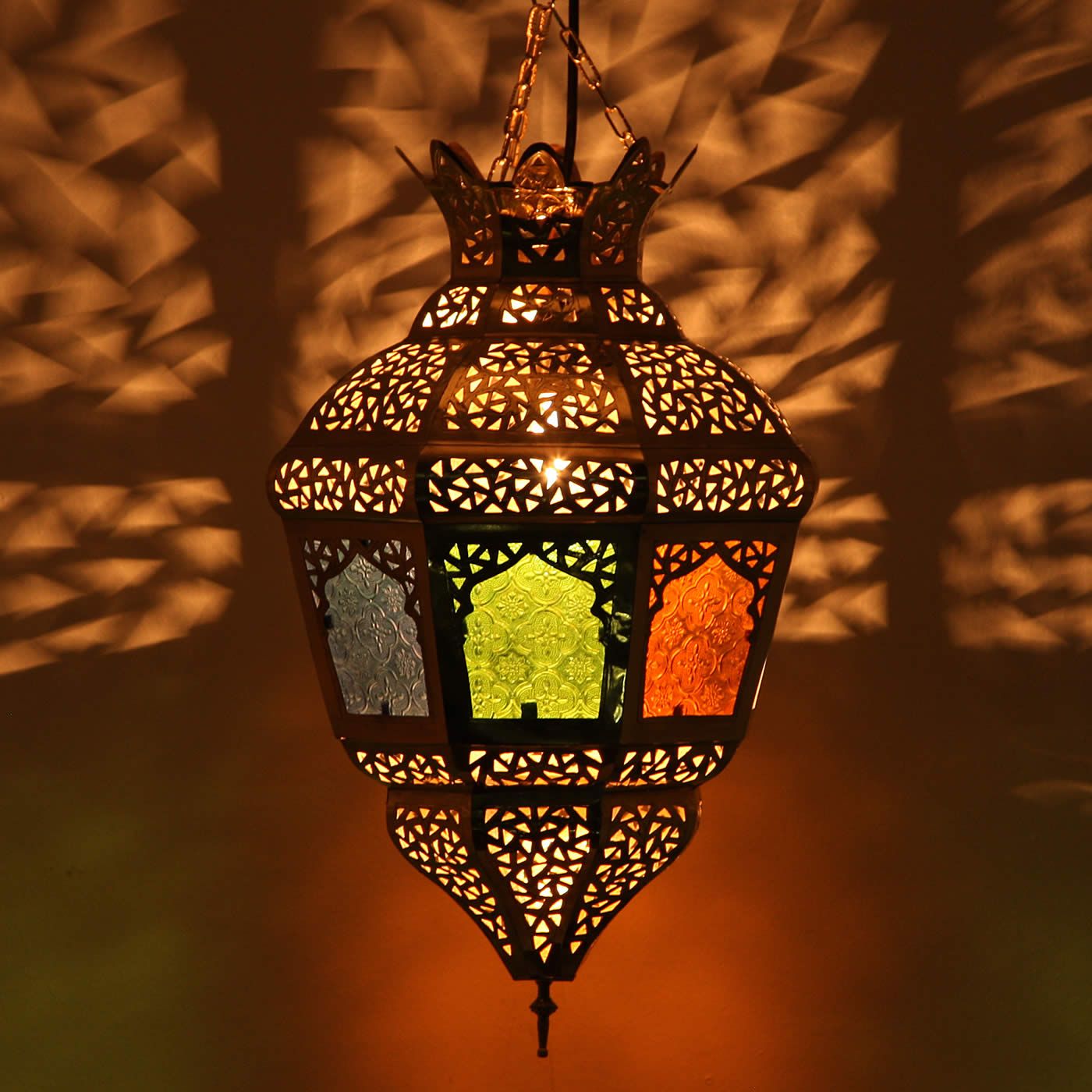 Orientalische Laterne Messinglampe Lina Orient Lampe Hängeleuchte