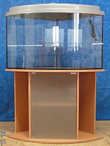 Komplett Eck Aquarium 210 l gewölbt 70x70x56 NEU