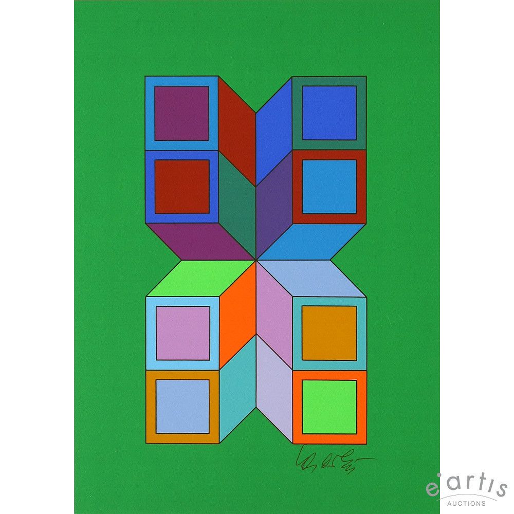 VASARELY ORIGINAL SERIGRAPHIE SONORA 1976 OP ART 976, €