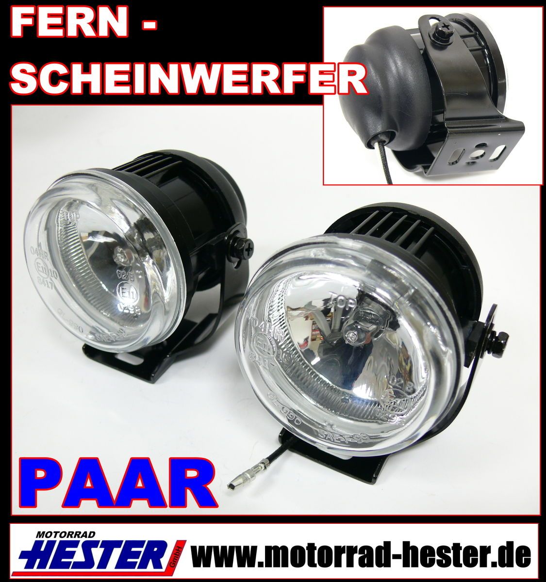 Fernscheinwerfer,ZEN,H3,schwarz,PAAR,Triumph Tiger 750,TR,800,900,955