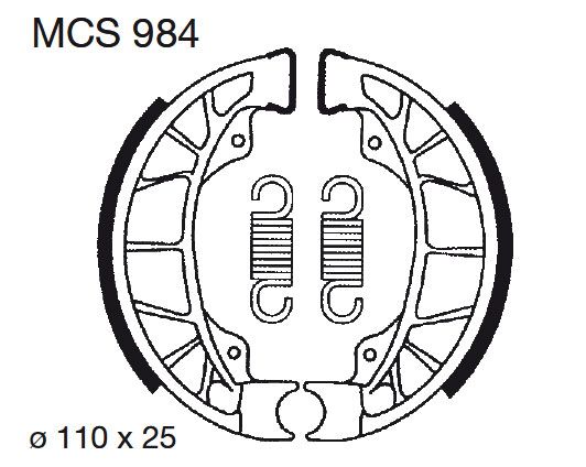 TRW Bremsbelag O Piaggio 125 Sfera MCS984