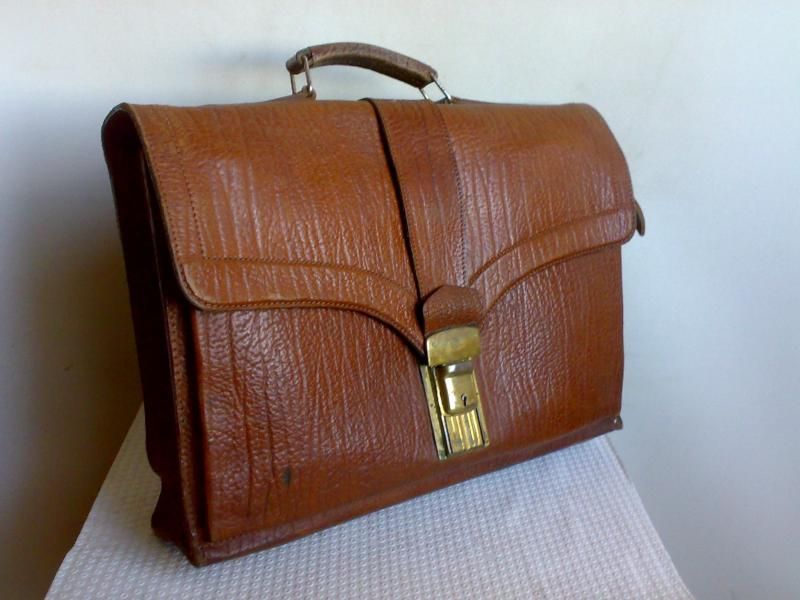 VINTAGE AKTENTASCHE LEDERTASCHE TASCHE LEDER ECHTLEDER UNITASCHE BAG