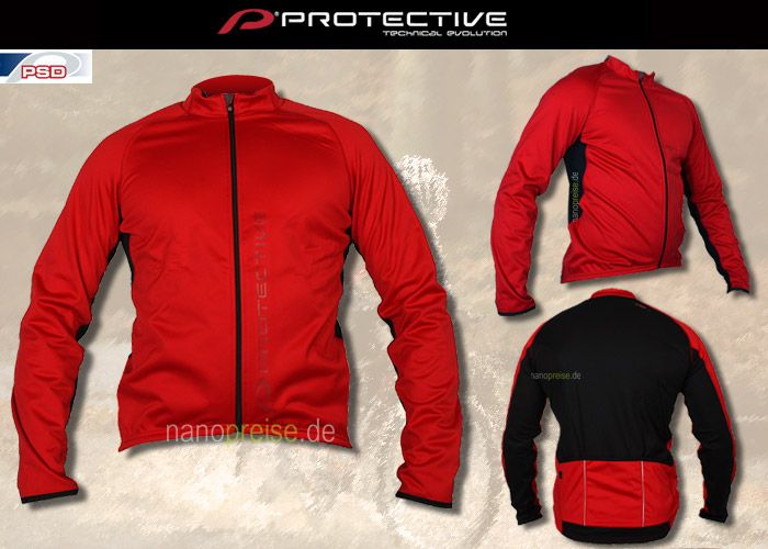 PROTECTIVE Softshell Rad Jacke Fahrradjacke ERASMUS rot