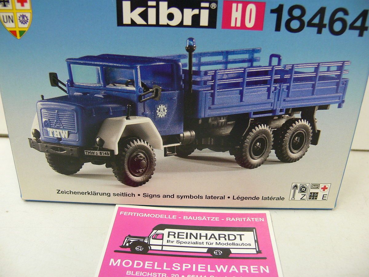 87 Kibri 18464 Magirus Jupiter THW mit Faltdach und Pritsche