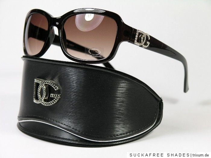 DG Eyewear® Damen & Retro Design Sonnenbrille Medium Rahmen Bling