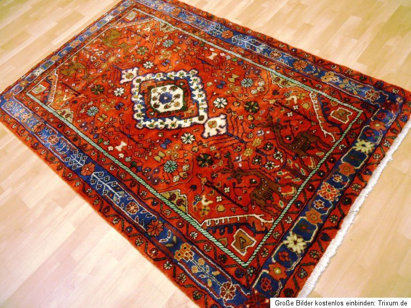 Königlicher Orientteppich w. Ghom Top Orient Teppich 197x135cm Old