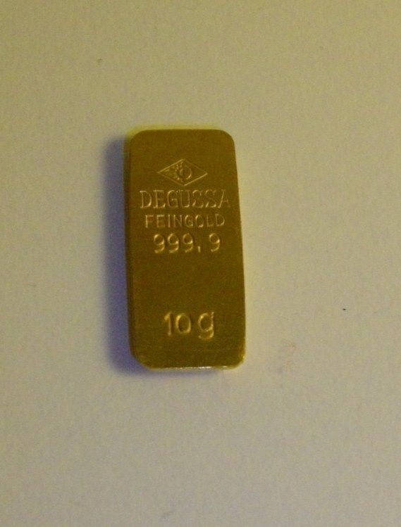 Goldbarren 10g Degussa Feingold 999 9 On Popscreen